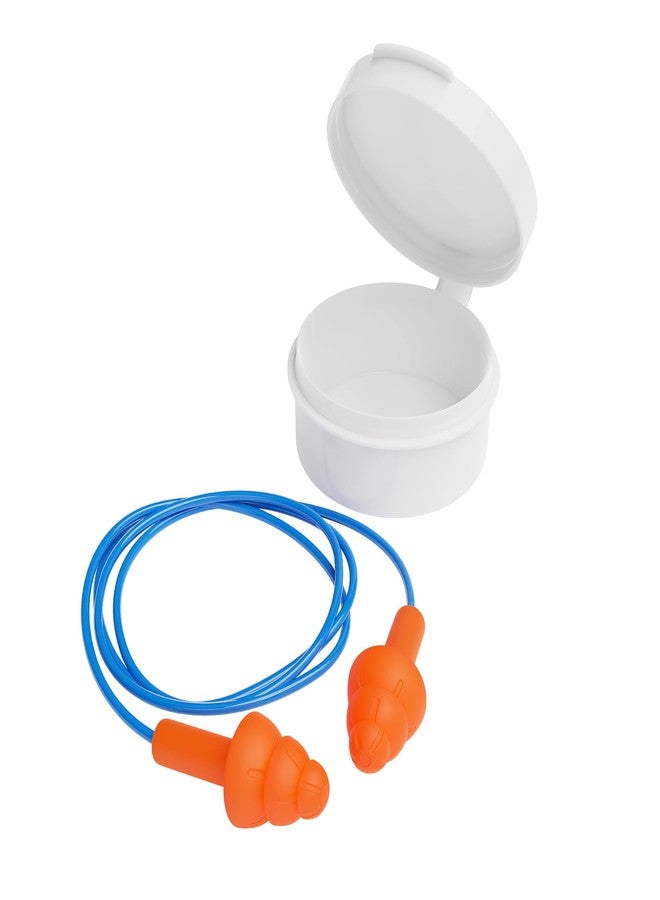 Flents Corded Ear Plugs with 1 Reusable Case, 10 Pair for Sleeping, Snoring, Loud Noise, Traveling, Concerts, Construction, & Studying, Noise Reduction and Comfort, Contour to Ears, Orange, NRR 26 - Image 5